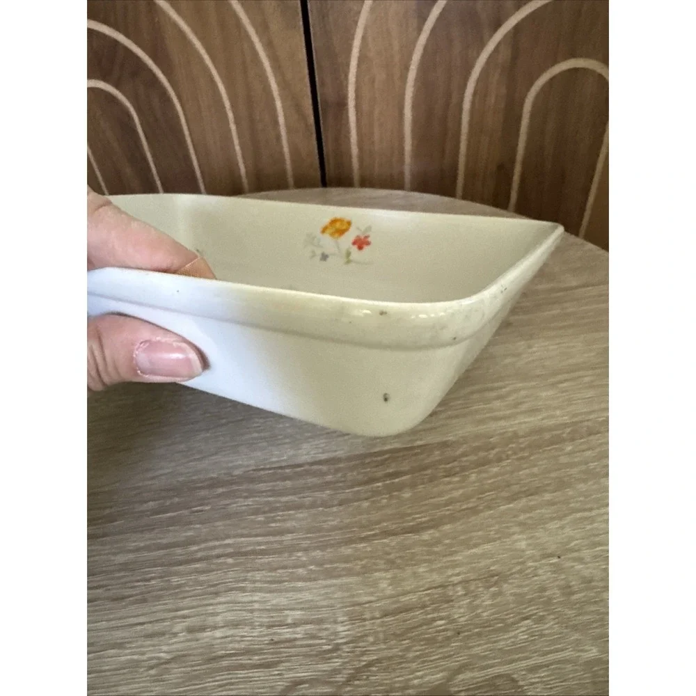 Vintage Hearthside Bake N Serve Multicolored Poppies Casserole Dish Japan 10x8